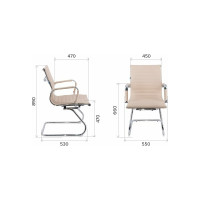 Кресло Everprof Leo CF экокожа бежевый EC-04S PU Beige