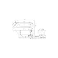 Ванна Villeroy & Boch Oberon шгв 1700x700x450 цвет-белый UBQ177OBE2V-01