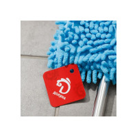 Окномойка Доляна фигурная, с телескопической стальной ручкой, цвет микс, 13х13х55 см 3092740