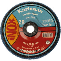 Диск лепестковый INOX 180х22 мм низкой плотности Karbosan KAR-982820