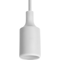 Пластиковый патрон с подвесом REV E27 1 м, белый 24642 8