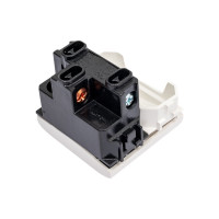 Переключатель 1-клавишный DKC 2 модуля Brava 16А IP20 белый 76012B