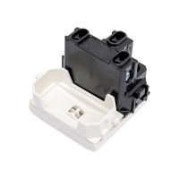 Переключатель 1-клавишный DKC 2 модуля Brava 16А IP20 белый 76012B