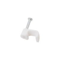 Плоская кабельная скоба duwi 6х4 мм, белая, 20 шт. 30325 1