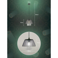 Потолочная люстра RITTER FERRARA 1xE27, хром 52533 2