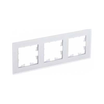 Рамка Systeme Electric 3-м AtlasDesign Nature матов. стекло бел. SchE ATN330103