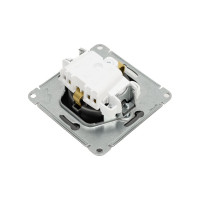 Розетка Systeme Electric AtlasDesign Сталь с/з, 16А, механизм SE ATN000943