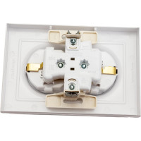 Розетка Systeme Electric AtlasDesign Бел с/з двойная, со шторками, 16А, в сборе SE ATN000126