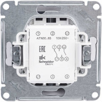 Переключатель Systeme Electric AtlasDesign Грифель 2-клавишный сх.6, 10АХ, механизм SE ATN000765