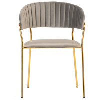 Стул BRADEX Turin латте с золотыми ножками FR 0392