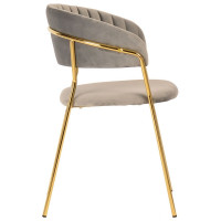 Стул BRADEX Turin латте с золотыми ножками FR 0392