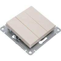 3-клавишный выключатель Systeme Electric AtlasDesign Бежевый сх.1+1+1, 10АХ, механизм SE ATN000231