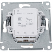 3-клавишный выключатель Systeme Electric AtlasDesign Бежевый сх.1+1+1, 10АХ, механизм SE ATN000231