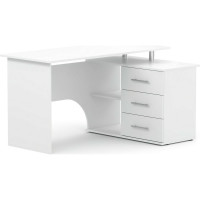 Компьютерный стол СОКОЛ правый белый КСТ-09 00-00010946