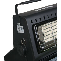 Газовый обогреватель и плитка ЕРМАК 29х26х24см, 1.9кг, пьезоэлектрич.поджиг, цанговый захват 116-037