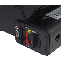 Газовый обогреватель и плитка ЕРМАК 29х26х24см, 1.9кг, пьезоэлектрич.поджиг, цанговый захват 116-037