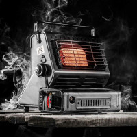 Газовый обогреватель и плитка ЕРМАК 29х26х24см, 1.9кг, пьезоэлектрич.поджиг, цанговый захват 116-037