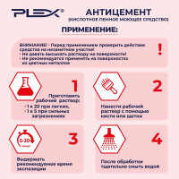 Кислотное средство для удаления цемента PLEX Антицемент 1 л УТ000005598