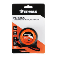 Рулетка ЕРМАК Автостоп, ABS пластик, 3мх16мм 658-090