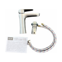 Смеситель для раковины OUTE из нержавеющей стали, матовый хром, высота смесителя 160 мм T40511