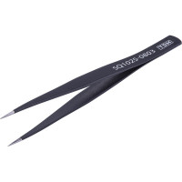 Пинцет TDM ELECTRIC прецизионный прямой 125 мм, острое жало, блистер, серия "Рубин" SQ1025-0803