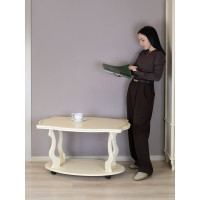 Журнальный стол Мебелик Берже 3 слоновая кость 00 1447