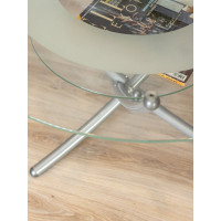 Журнальный стол Мебелик Дуэт 4 металлик, прозрачный 1036