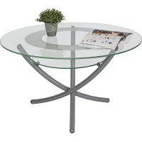 Журнальный стол Мебелик Дуэт 4 металлик, прозрачный 1036