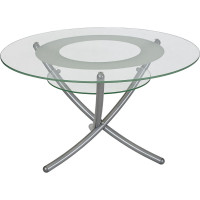 Журнальный стол Мебелик Дуэт 4 металлик, прозрачный 1036