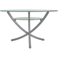 Журнальный стол Мебелик Дуэт 4 металлик, прозрачный 1036