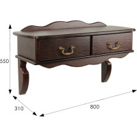 Консоль Мебелик Берже 20 темно-коричневый 00 2345