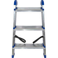 Двусторонняя алюминиевая стремянка РемоКолор 3 ступени 63-0-023