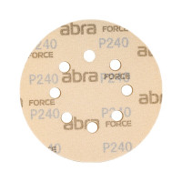 Диск шлифовальный перфорированный с липучкой (5 шт; 125 мм; Р240; 8 отв.) Abraforce 90356