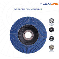 Круг лепестковый плоский Цирконий (125x22 мм; Р60) Flexione 10000665