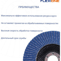 Круг лепестковый плоский Цирконий (125x22 мм; Р60) Flexione 10000665