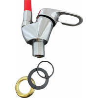 Смеситель для кухни Rainsberg с гибким силиконовым изливом, красный R3193F-8