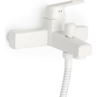 Смеситель для ванны с душевым гарнитуром OneLife by set белый P02-300w