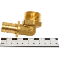 Аксиальный угольник-переходник MVI с наружной резьбой 25x1", латунь SF.432.0606