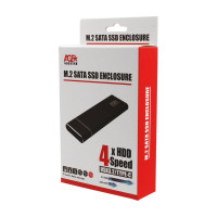 Внешний корпус AgeStar USB 3.2 Type-C M.2 NGFF (B-key), алюминий, чёрный, 3UBNF5C (BLACK)
