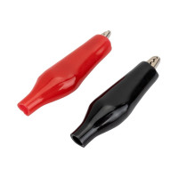 Зажим крокодил для проводов TDM ELECTRIC 3А 40мм в изоляции 1шт+1шт SQ0541-0025