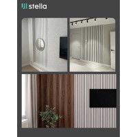 Интерьерная рейка STELLA Бриона МДФ, 16x40x2700 мм, белый, упаковка 8 шт. ЦБ-00007683