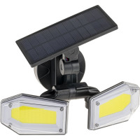 Светодиодный светильник duwi с датчиком движения Solar LED на солнечных батареях, 25Вт, 6500К, 820Лм, IP65, 3 режима, цвет черный 25018 0