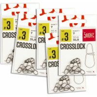 Застежки Lucky John Pro Series CROSSLOCK 003, 5x7шт LJP5110-003SET
