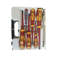 Набор изолированных отверток BIST в пластиковом кейсе 6 шт.Cr-V, VDE, SL 0.5x3.0x75 BWD543C