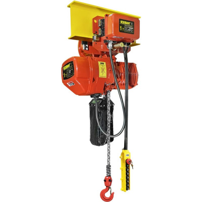 Цепная передвижная электрическая таль OCALIFT 01-01S г/п 1Т, высота 6м, 380в OCA0101ST6m