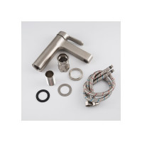 Смеситель для умывальника Gappo 35к G1099-30 нержавеющая сталь, литой, сатин 549417