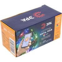Гирлянда ЭРА Нить с пультом, RGB, 10 м, 220 В, с таймером, с музыкой Б0055993