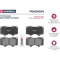 Колодки тормозные дисковые передние Toyota Land Cruiser Prado 120,150 02-, Mitsubishi Pajero MARSHALL M2624024