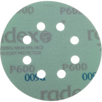 Круг абразивный на пленке GREEN (100 шт; 125 мм; Р600; 8 отверстий) RADEX 612514