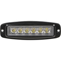 Светодиодная прямоугольная врезная фара Airline 6 LED рассеянный свет, 18 Вт, 185x60x35 мм, 12/24 В ALED007